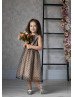 Black Polka Dots Tulle Classic Flower Girl Dress Black Polka Dots Tulle Classic Flower Girl Dress